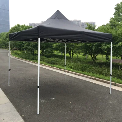 3X3m 블랙 야외 강철 팝업 전망대 접이식 텐트